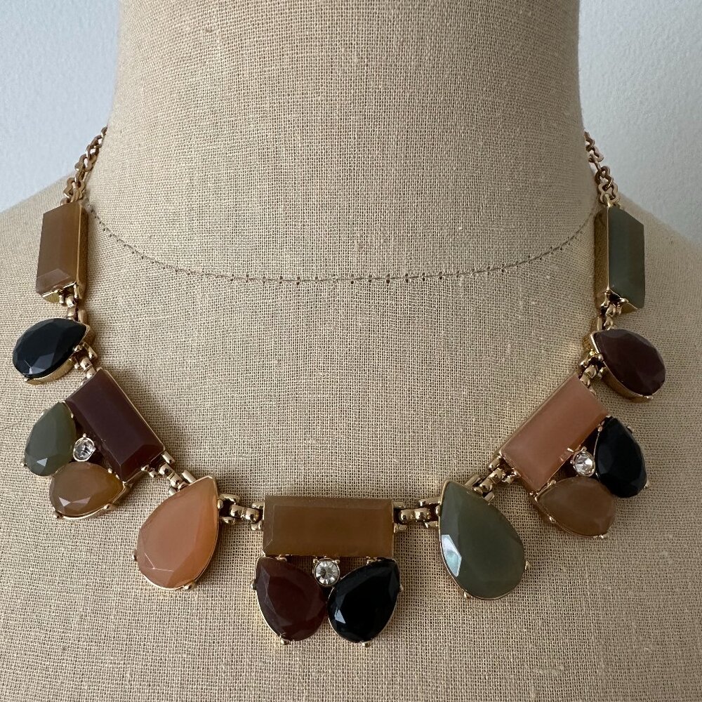 Kate Spade Multi-Stone Statement Necklace – Bold & Elegant